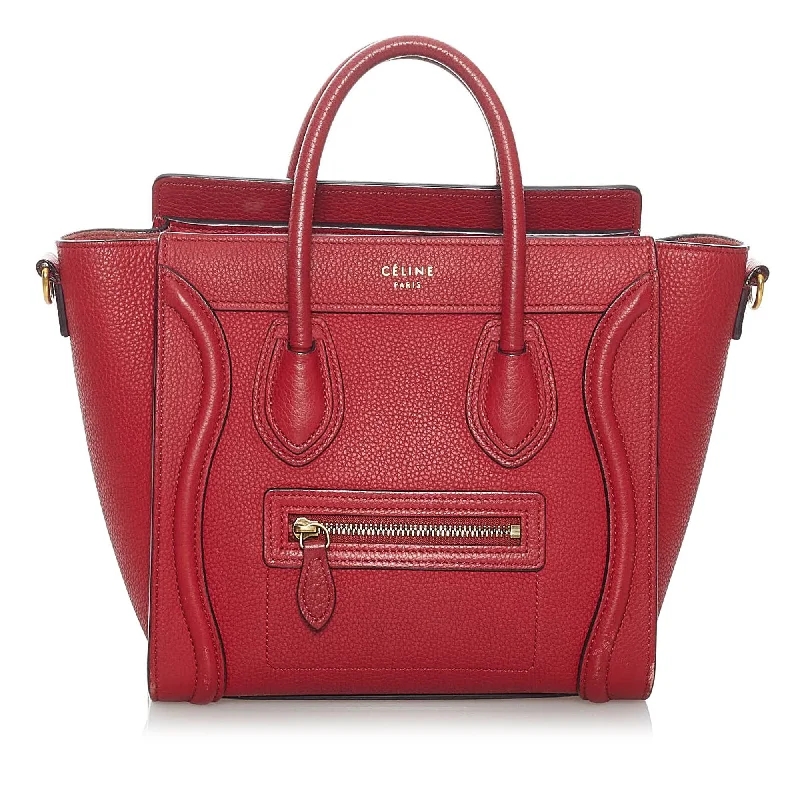 Celine Nano Luggage Leather Satchel (SHG-DNbNna)