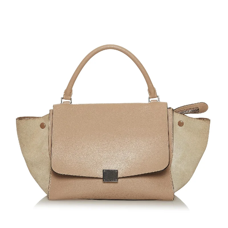 Celine Trapeze Leather Satchel (SHG-28880)