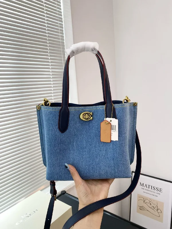 Coach denim willow bucket bag handbag