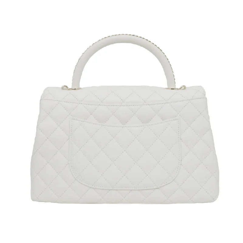 Chanel Coco Handle 29 Cabia S Handbag White Shoulder G A92991