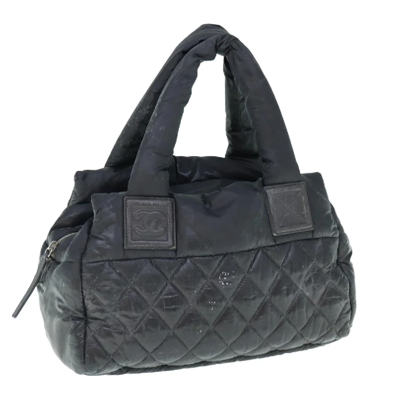 CHANEL Cococoon Shoulder Bag Nylon Black CC  bs11077