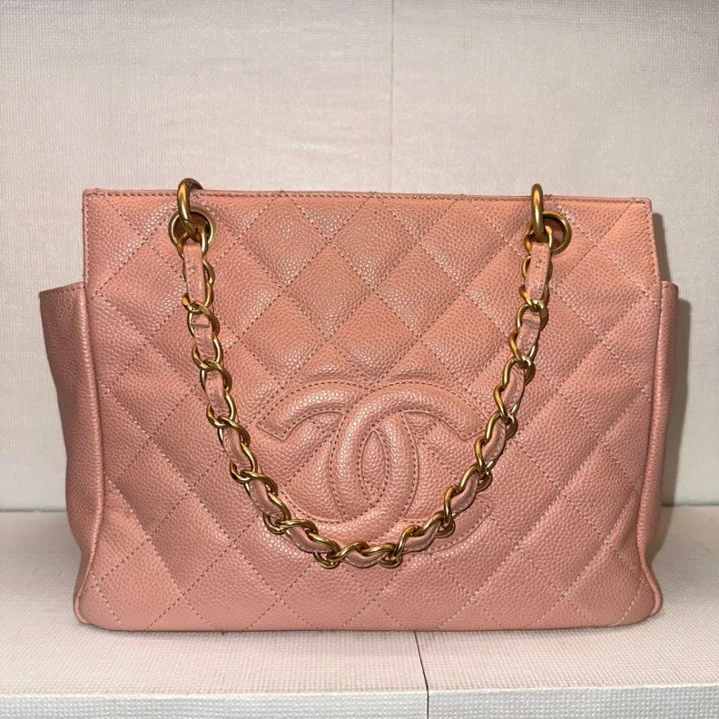 Chanel Caviar Leather Chain Tote Bag 2407n177