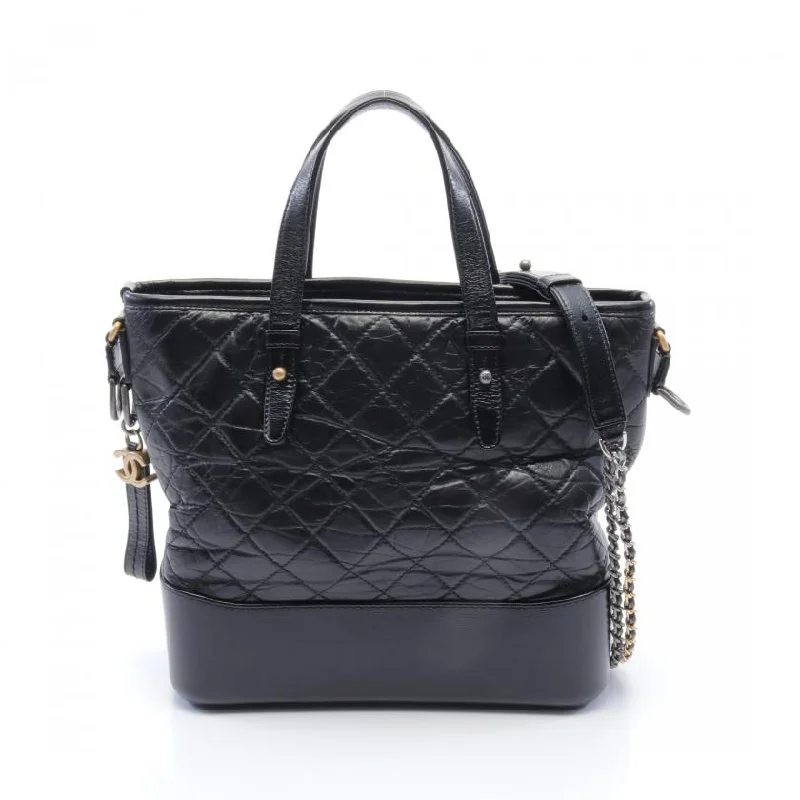 Chanel Gabriel De Chanel Handbag Leather Black Combination Metal Fittings 2way 887124 - Condition B