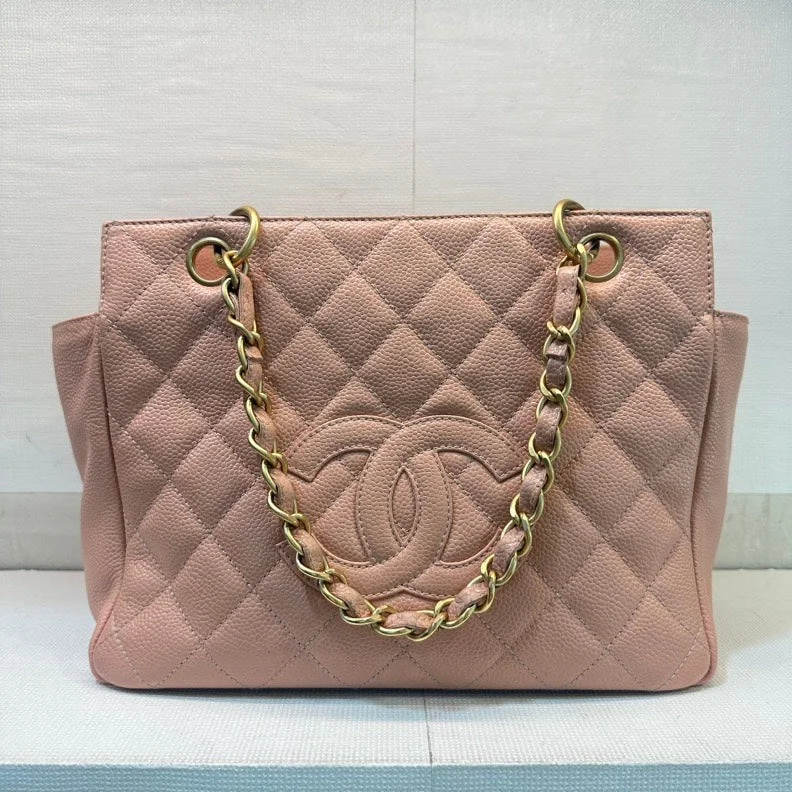 Chanel Caviar Leather Chain Tote Bag 129607