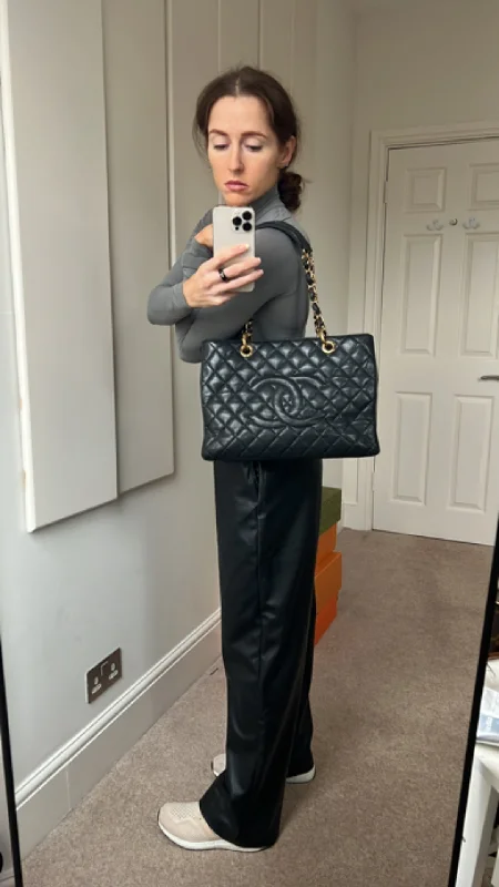 Chanel Black Caviar Grand Shopper Tote