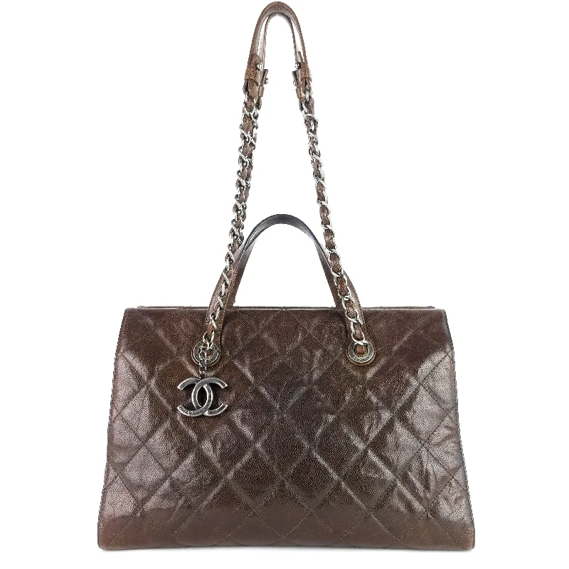 CHANEL CC Crave Glazed Caviar Tote Bag