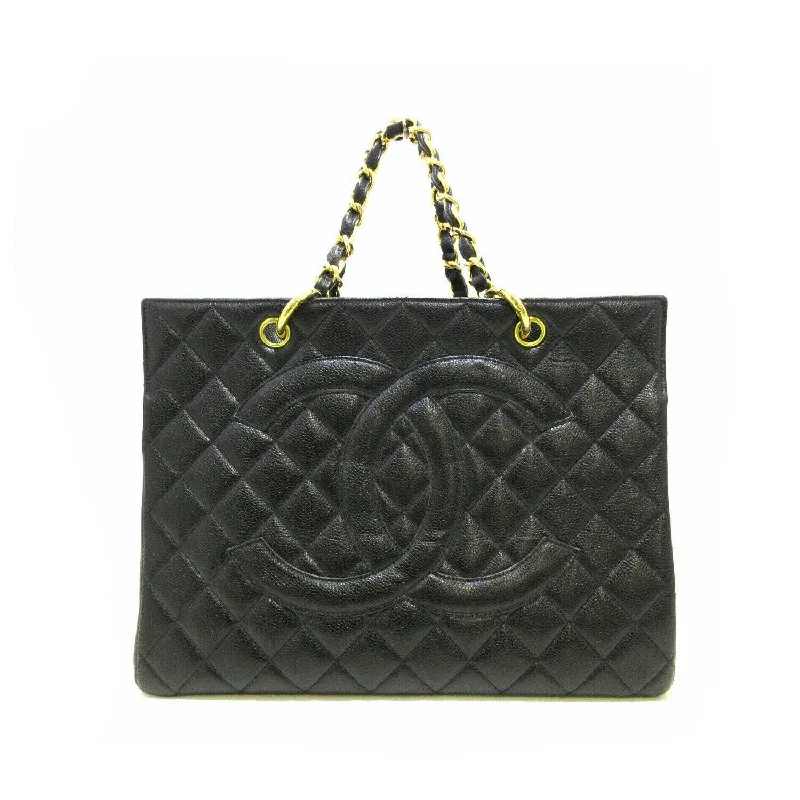 Vintage Quilted Caviar CC Tote Black