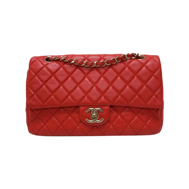 Timeless Classic Leather Double Flap Red Bag