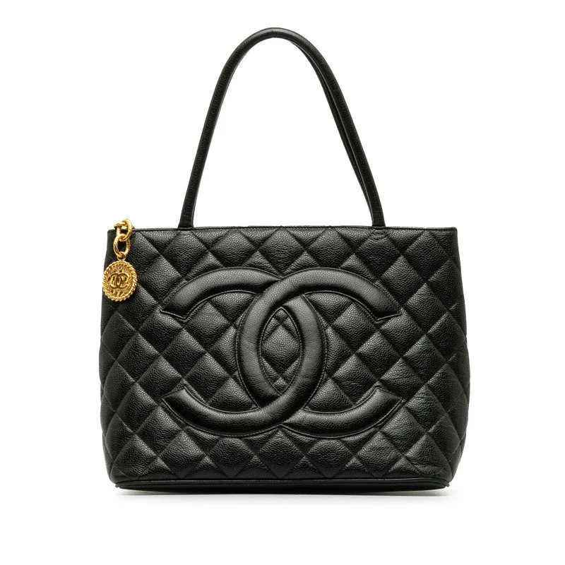 Chanel   Cocomark Tooth Bag Handbag Black Caviar   Chanel