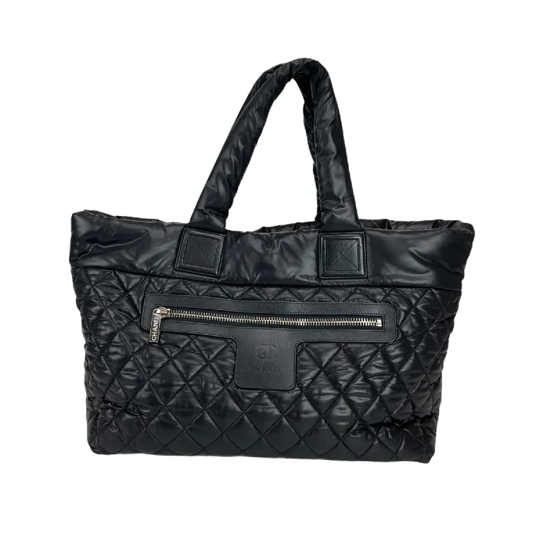 Cocoon Coco Large Nylon Tote in Black with SHW