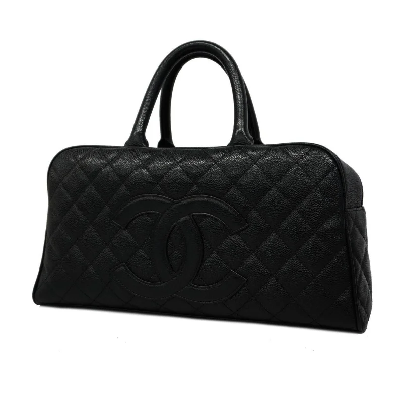 Chanel handbag Matelasse caviar skin black ladies