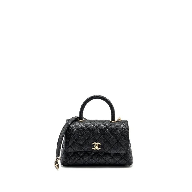 Chanel Small COCO Handle Caviar Black LGHW (Microchip)