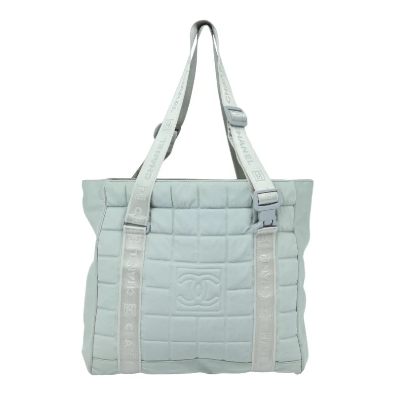 CHANEL Sports Tote Bag Nylon Gray CC  87271