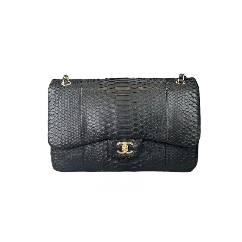 Jumbo Double Flap Python Black GHW