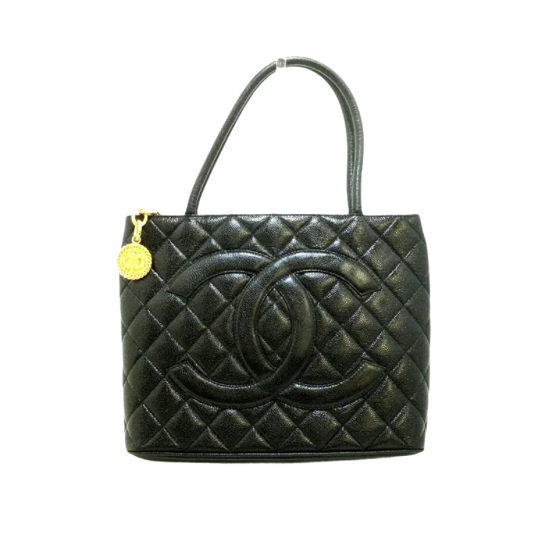 Medallion tote Caviar GHW Black