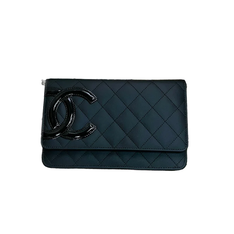 WOC Wallet on Chain Quilted Lambskin Black SHW