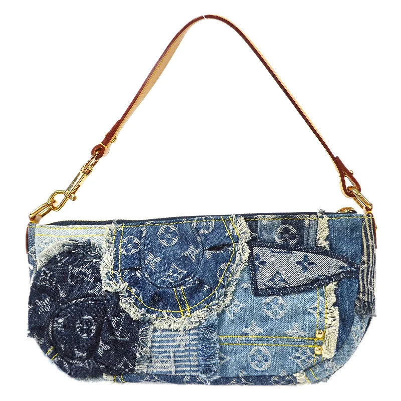 LOUIS VUITTON POUCHY HANDBAG MONOGRAM DENIM PATCHWORK M95382