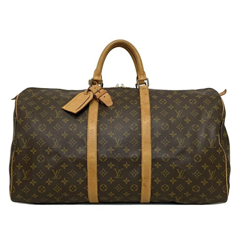 Louis Vuitton Boston Bag Keepol 55 Brown Beige Monogram M41424 Nume MI0951 LOUIS VUITTON Handbag Unisex Louis Vuitton