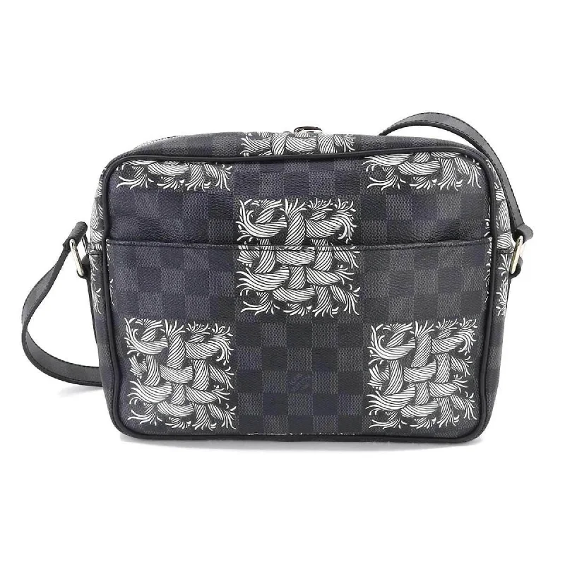 LOUIS VUITTON Damier Graphite Christopher Nemeth Nile PM Shoulder Bag N41572 Silver Hardware Nail