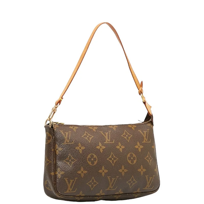 Louis Vuitton Monogram  Accessory Shoulder Bag Accessory Pocket M51980 Brown PVC Leather Ladies Louis Vuitton