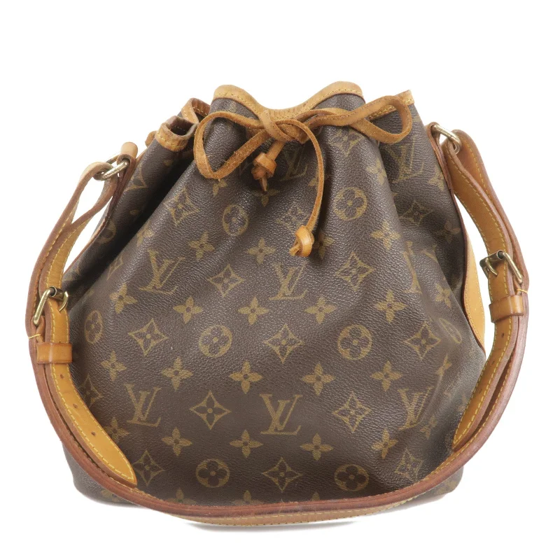 Louis Vuitton Monogram Petit Noe Shoulder Bag Brown M42226