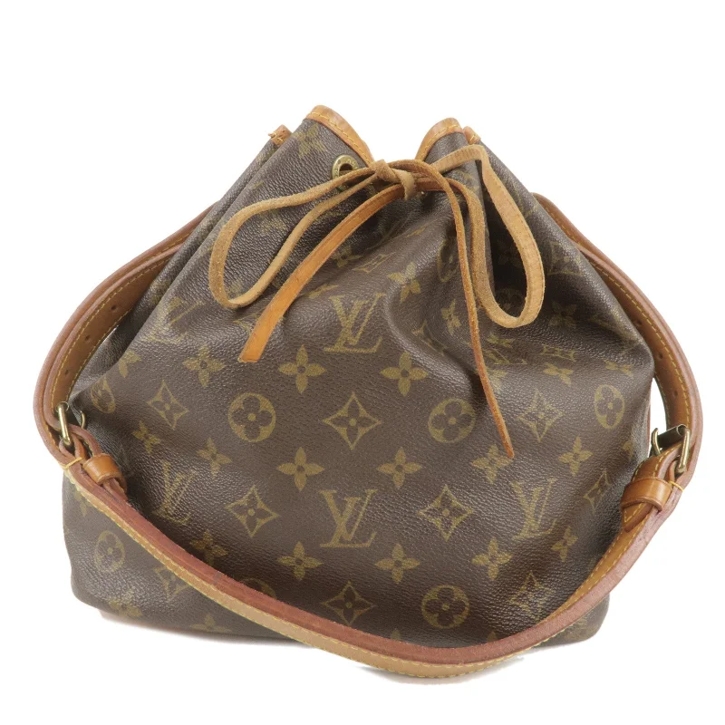 Louis Vuitton Monogram Petit Noe Shoulder Bag Brown M42226