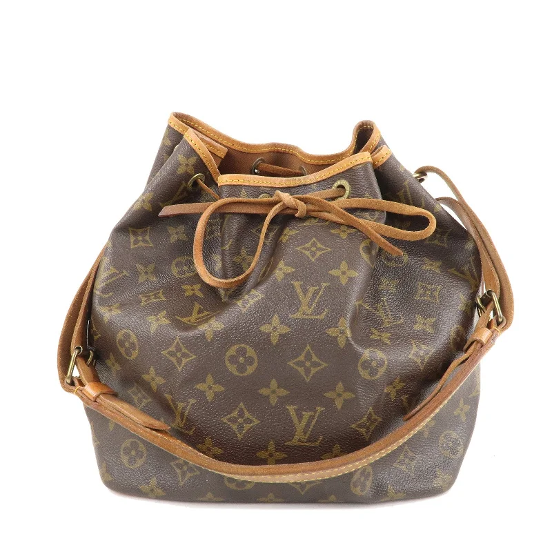 Louis Vuitton Monogram Petit Noe Shoulder Bag Brown M42226