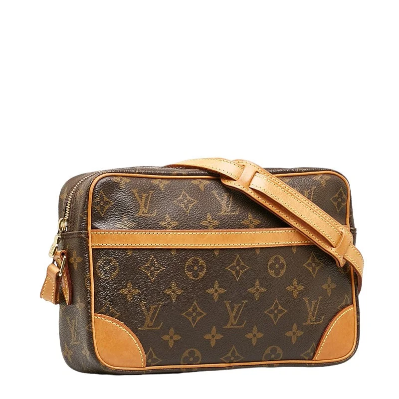 Louis Vuitton Monogram Trocadero 27 Slipper Shoulder Bag M51274 Brown PVC Leather  Louis Vuitton