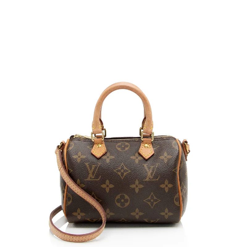 Louis Vuitton Monogram Canvas Nano Speedy Satchel (SHF-v8GlEI)