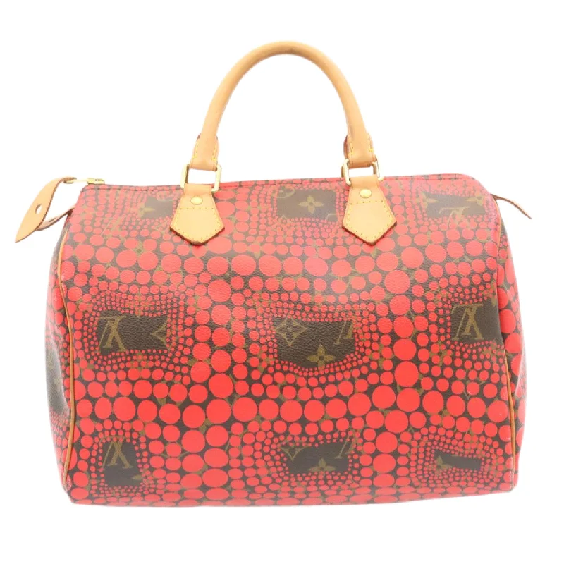 LOUIS VUITTON Monogram Dot Infinity Speedy 30 Kusama Red M40693 LV Auth 28653A