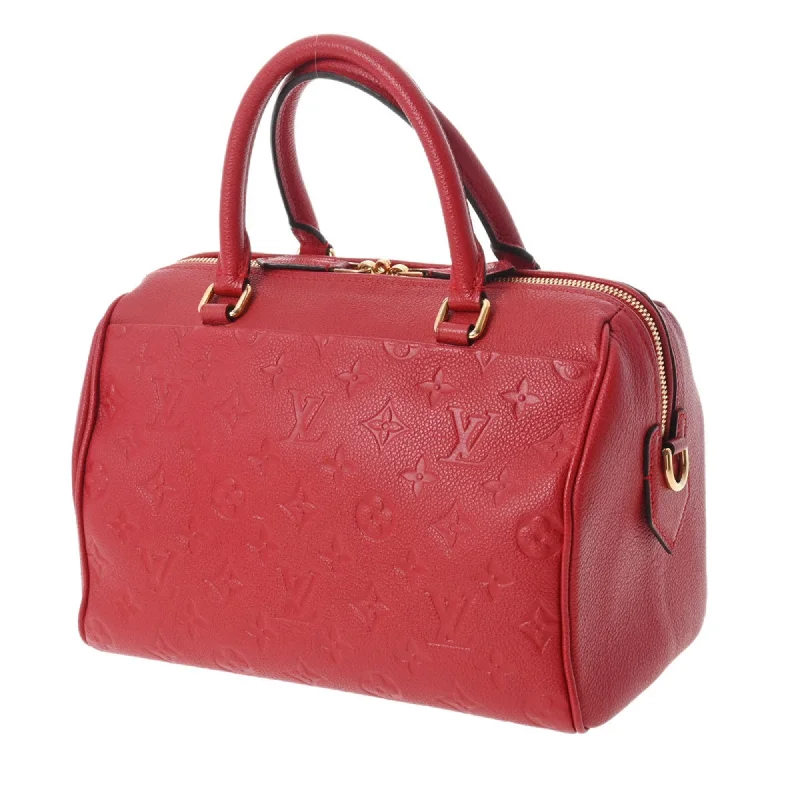 LOUIS VUITTON Monogram Implant Speedy Bandouliere 25 Scarlet M44145 Women's Leather Handbag