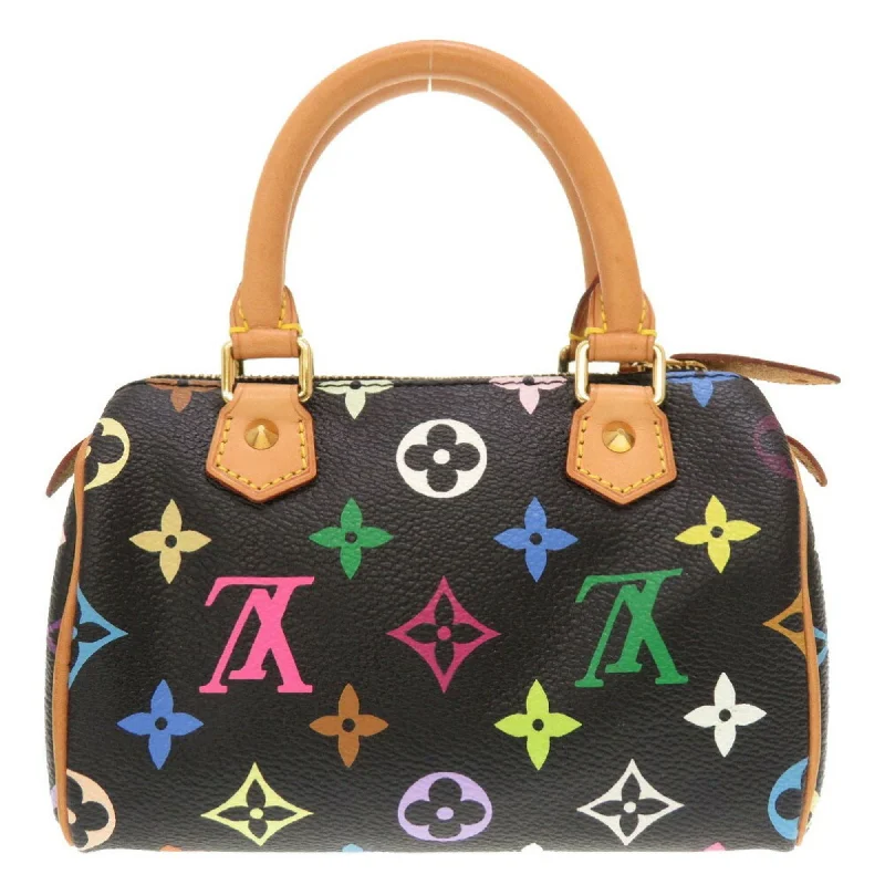 Louis Vuitton Monogram Multicolor Speedy Noir M92644 Handbag Bag Black