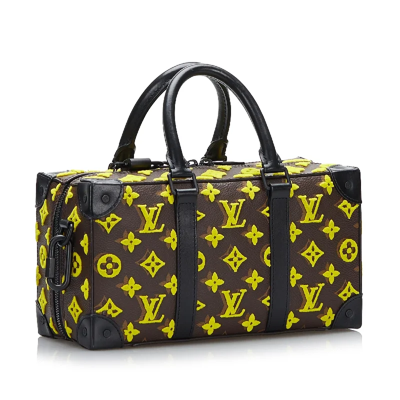 Louis Vuitton Monogram Tuffetage Speedy Trunk (SHG-FDS9bz)