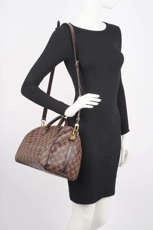 Louis Vuitton Womens Speedy Bandouliere Damier Ebene 30