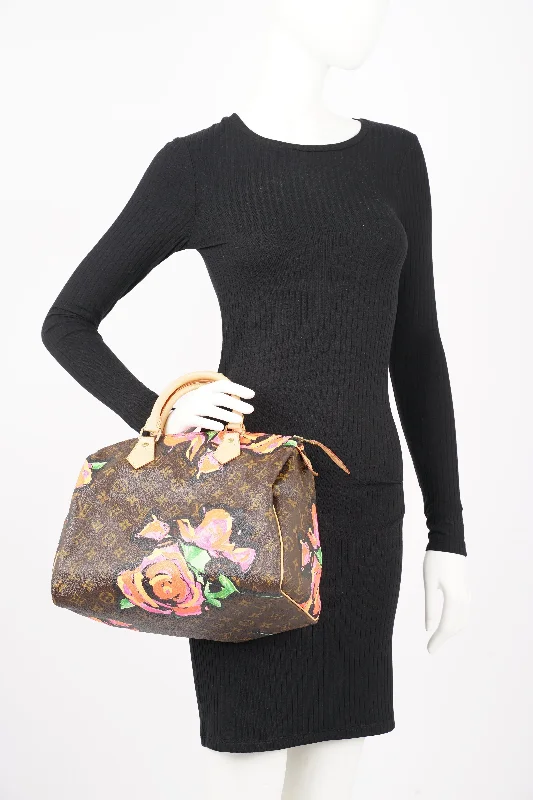 Louis Vuitton Womens Stephen Sprouse Speedy Monogram Roses 30